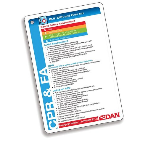 Dive & Photo DAN Basic Life Support: CPR and First Aid w/slate card 381-3880 Dive & Photo DAN Basic Life Support: CPR and First Aid w/slate card 381-3880
