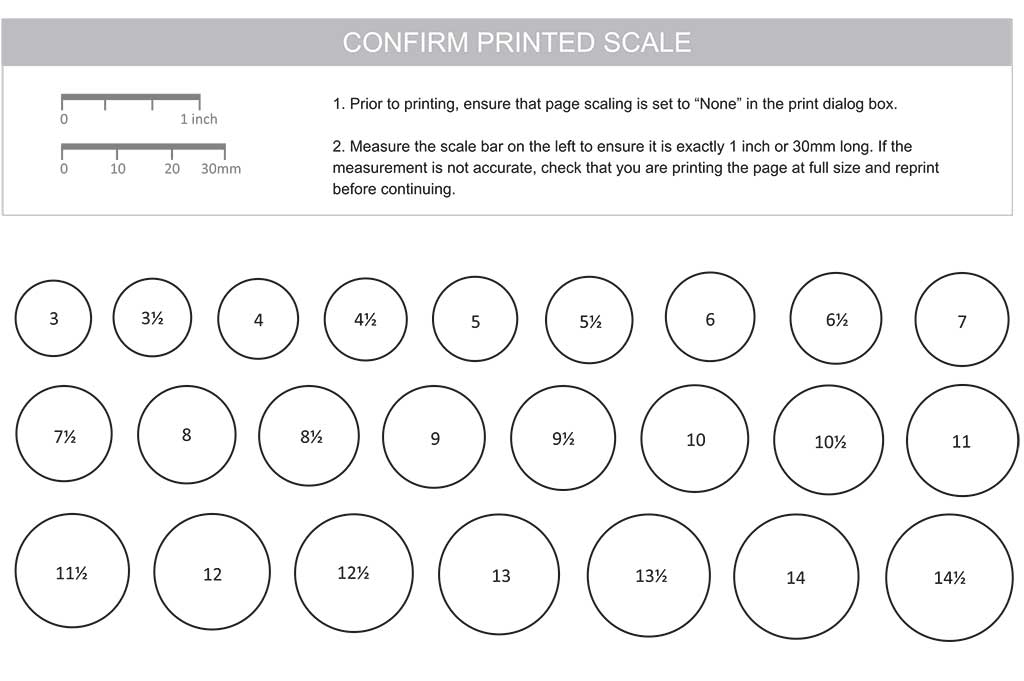 ring size guide jewels de oro