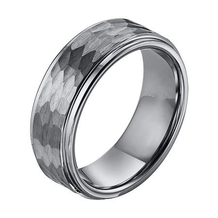 Triton 11 3328 Hammered Textured Tungsten Wedding Ring Freedman Triton 11 3288 Hammered Tungsten Wedding Band