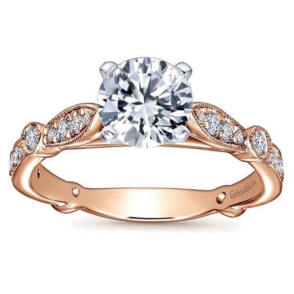Vintage Rose Gold Engagement Ring Freedman Jewelers Gabriel Co Gabriel Co Mabel Victorian Style Engagement Ring Setting