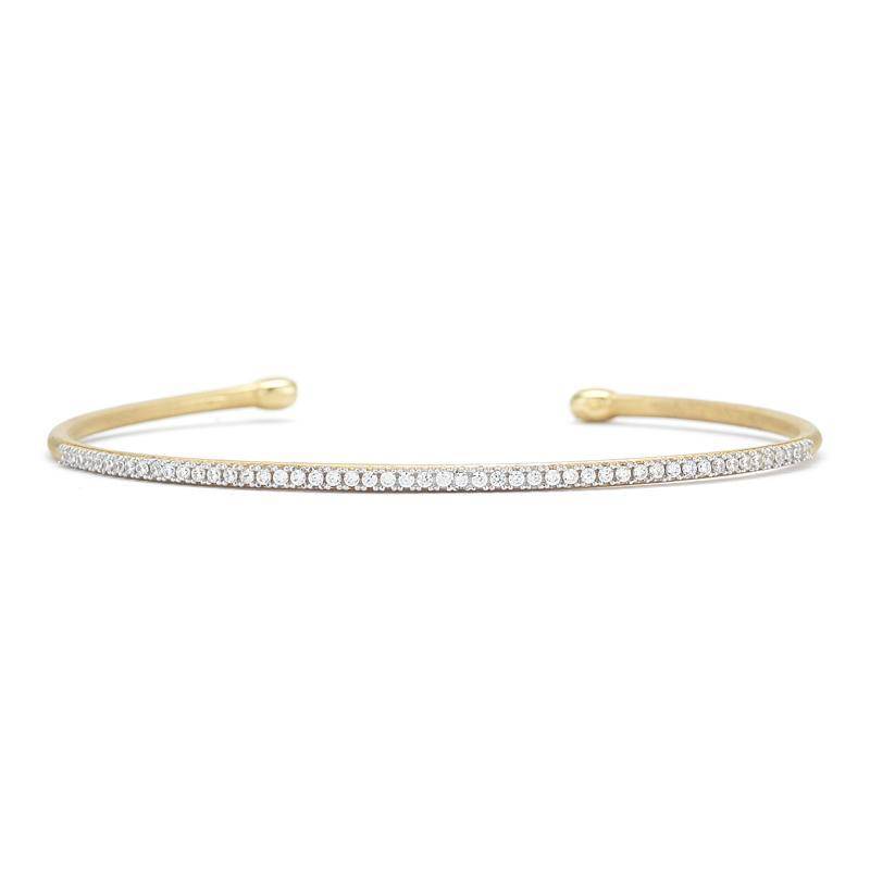 14kt Yellow Gold Thin Diamond Bracelet Freedman Jewelers I Reiss Bir377y Thin Yellow Gold Diamond Bracelet