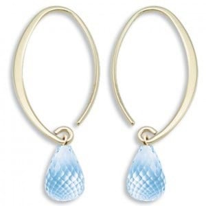 Blue Topaz Hoops