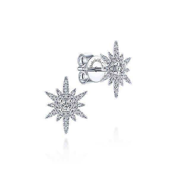 Diamond Starburst Earrings Freedman Jewelers Boston Gabriel Co Diamond Starburst Earrings