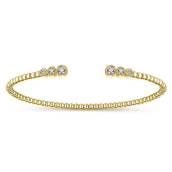 Bg4120 14kt Gold Bezel Diamond Open Bracelet Freedman Jewelers Gabriel Co Bg4120 14kt Gold Bezel Diamond Open Bracelet