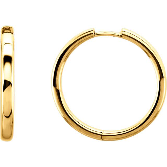 1 Inch 14kt Yellow Gold Hoop Earrings Freedman Jewelers Stuller 1 Inch 14kt Yellow Gold Hoop Earrings