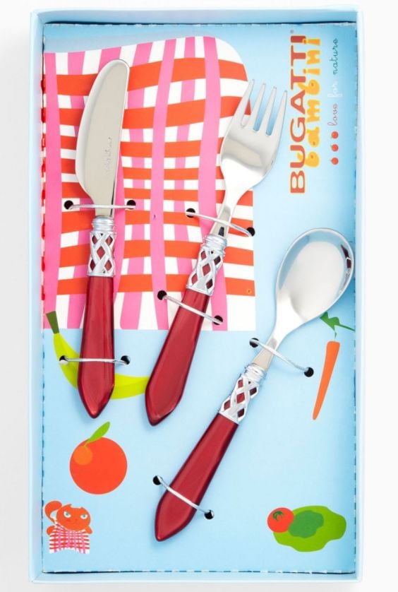 Red Child Flatware Set 3pc Beckman S Red Child Flatware Set 3pc