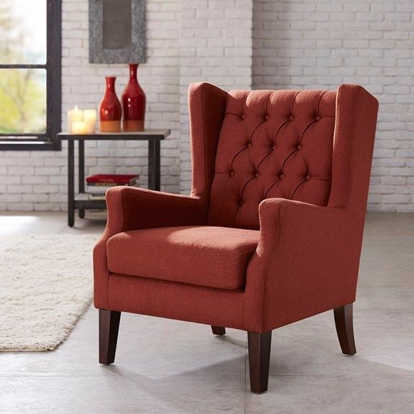 Red Tufted Chair Beckman S Tufted Red Chair