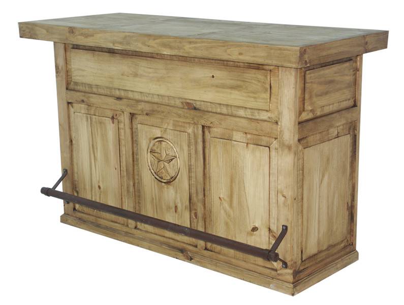 Rustic Bar W Footrail And Star Detail Beckman S Bar W Footrail And Star
