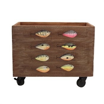 Wooden Fish Box W Wheels Beckman S Beachcombers Wooden Fish Box W Wheels