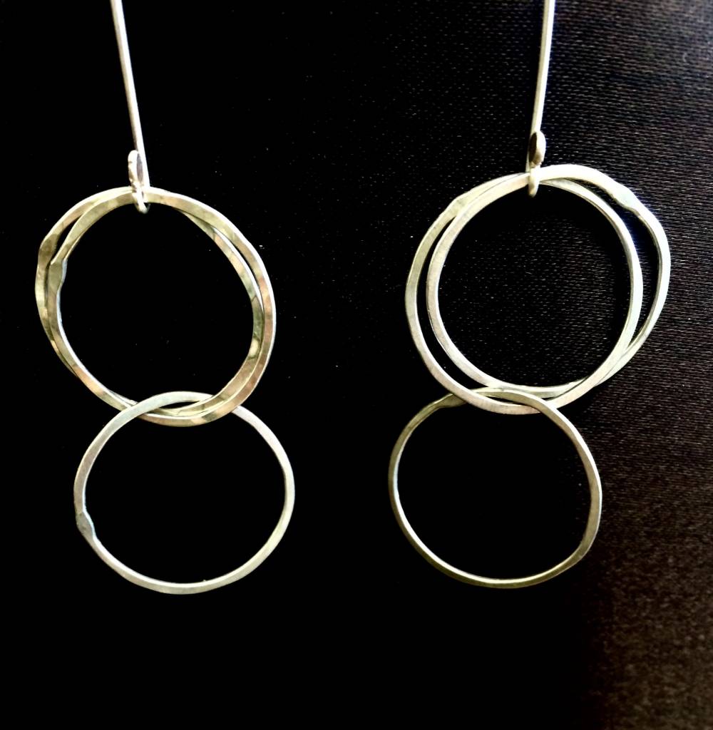 Silver Double Hoop Earrings Marketplace New England Inc Good Gaud Designs Silver Double Hoop Earrings