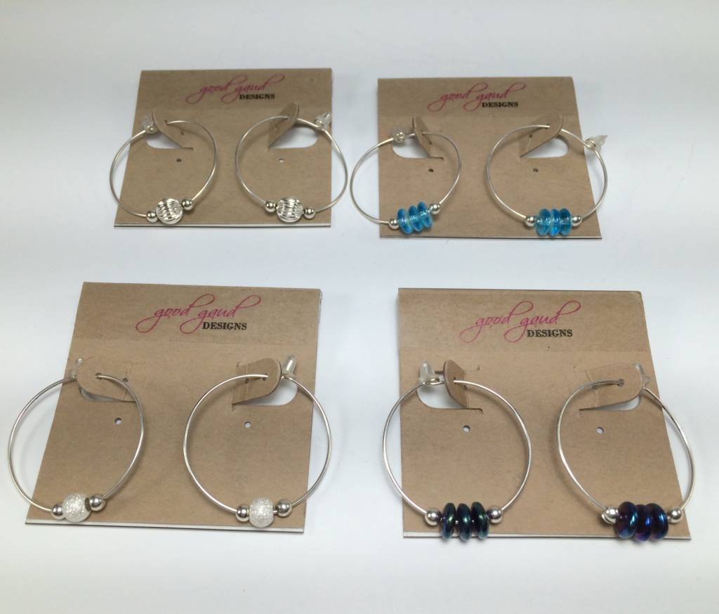 Beaded Hoop Earrings Marketplace New England Inc Good Gaud Designs Beaded Hoop Earrings