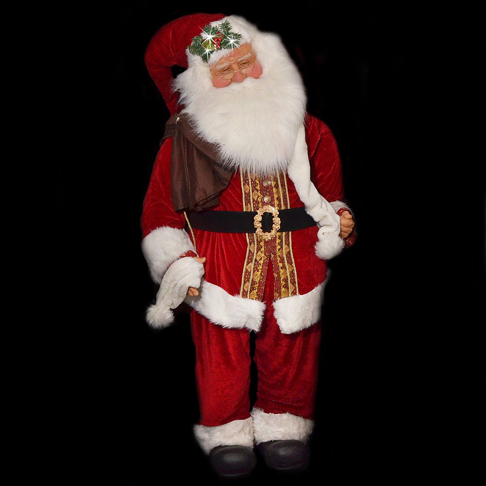 life size standing santa w 6ft 72 inch elegant decorative life size standing santa w 6ft 72 inch elegant decorative