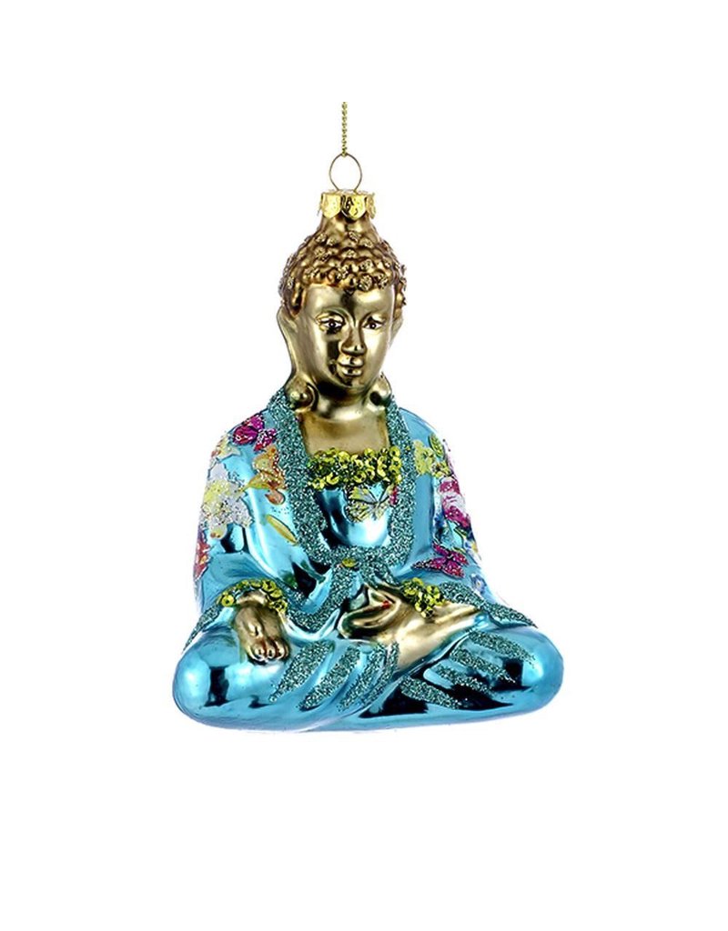 Christmas Ornament Oriental Asian Glass Buddha TD1358 Kurt 