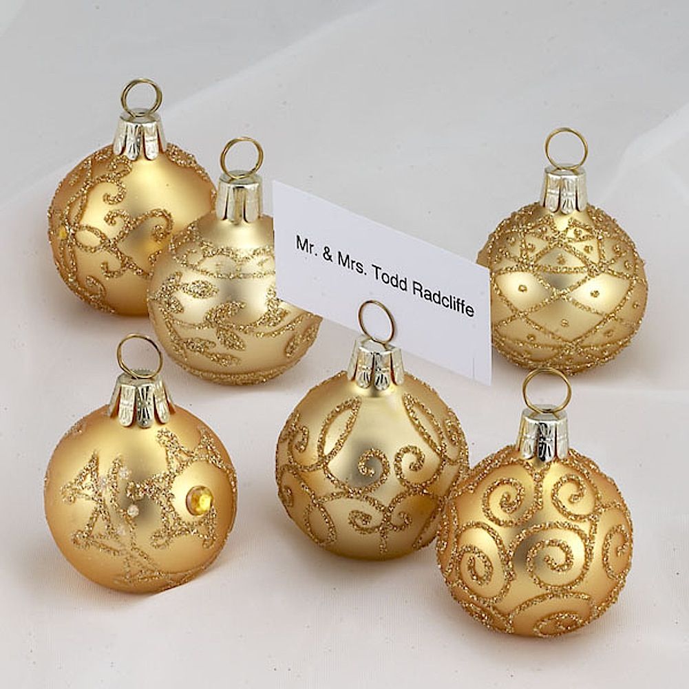 Christmas Place Card Holders Ball Ornaments Set Of 6 C3874 Digs N Kurt Adler Christmas Place Card Holders Ball Ornaments Set Of 6 C3874