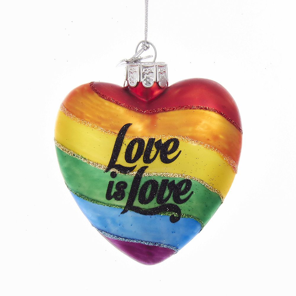 kurt adler nobel gems gay pride heart w love is love ornament 4 inch - Gay Pride Christmas Decorations kurt adler nobel gems gay pride heart w love is love ornament 4 inch - Gay Pride Christmas Decorations