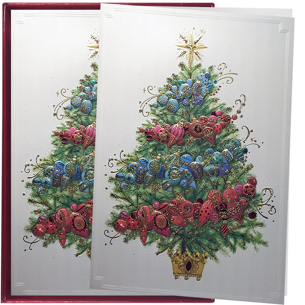 Papyrus Greetings Boxed Christmas Cards Ombre Tree 12pk Papyrus Greetings Boxed Christmas Cards Ombre Tree 12pk