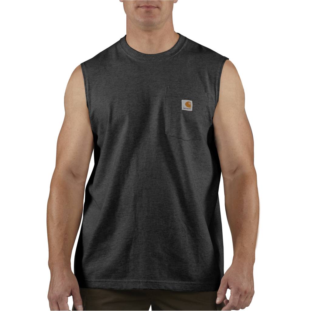Carhartt Pocket Sleeveless T-Shirt Workwear 100374 - Traditions Fabric ...