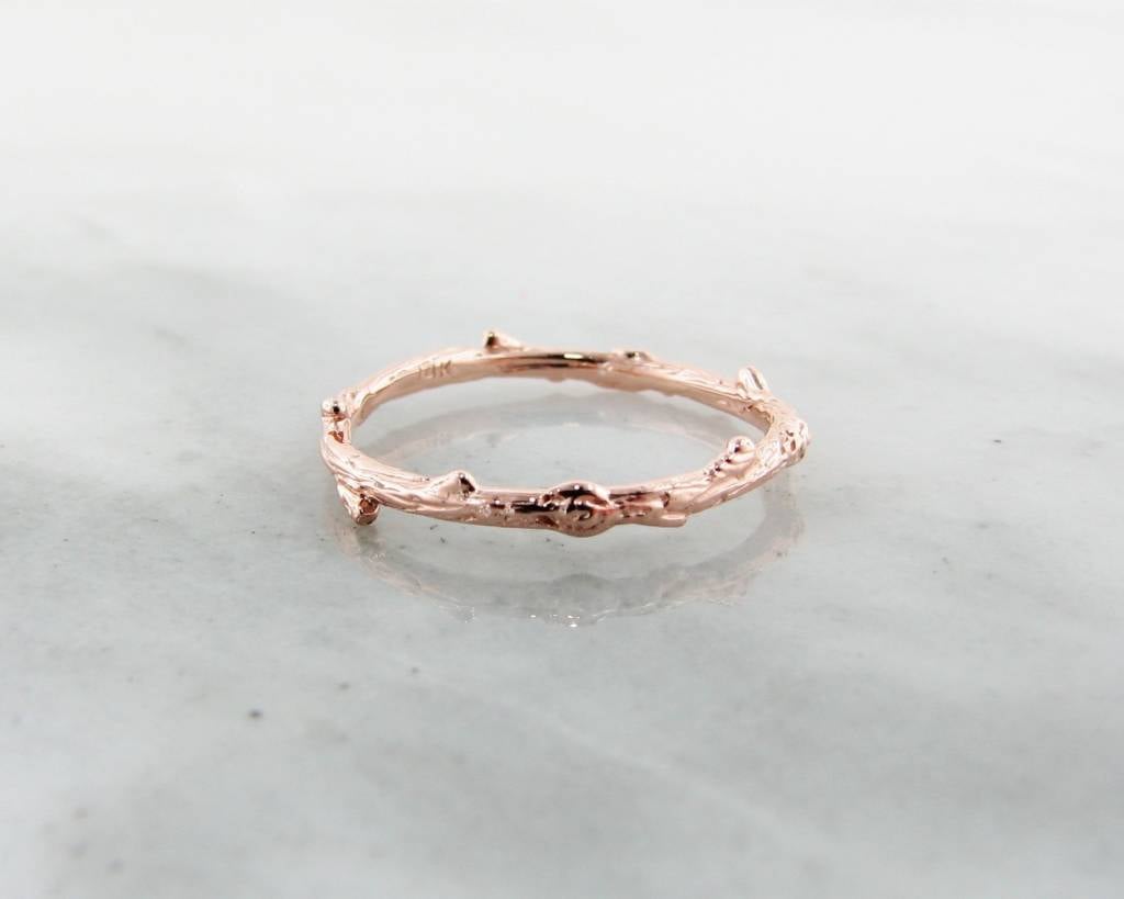 Rose Gold Ring, Twig Band $275 | Wexford Jewelers - Wexford Jewelers