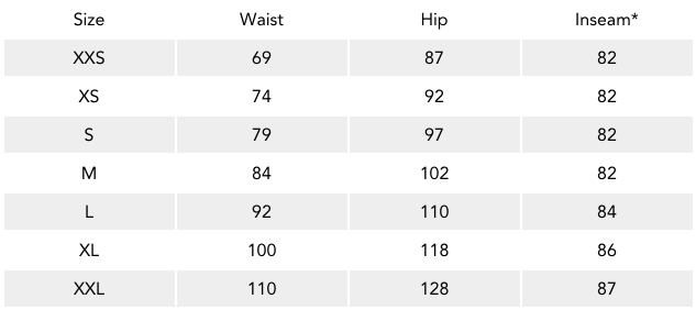 Arcteryx Pants Size Chart