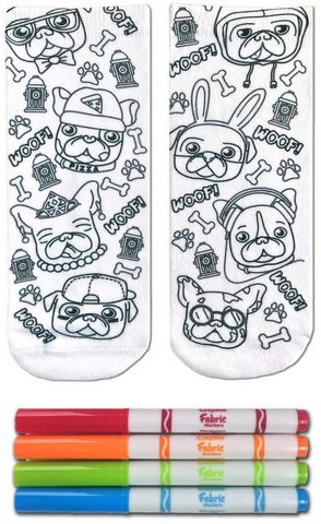 PUPPY VIBES CRAYOLA COLOR IN SOCKS - KidSport/ The Wild Child PUPPY VIBES CRAYOLA COLOR IN SOCKS - KidSport/ The Wild Child