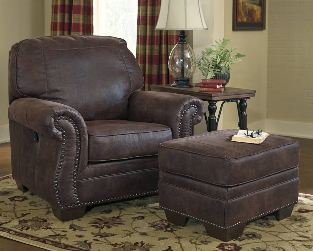 Signature Design Baltwood, Pressback Chair and Ottoman, Espresso ... Signature Design Baltwood, Pressback Chair and Ottoman, Espresso ...