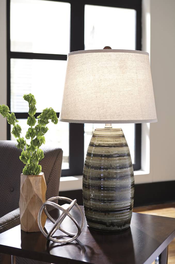 Signature Design Darlon Ceramic Table Lamp Brown L100514 Home Signature Design Darlon Ceramic Table Lamp Brown L100514
