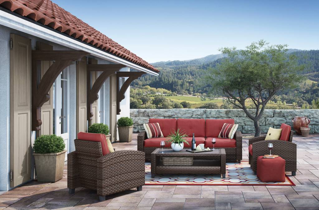 Meadowtown Red Sofa Chairs Table Set 4 Cn P333 081 Home Video Signature Design Meadowtown Red Sofa Chairs Table Set 4 Cn