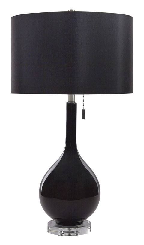 Glass Table Lamp Andres Black L430504 Home Library Electronics Signature Design Glass Table Lamp Andres Black L430504