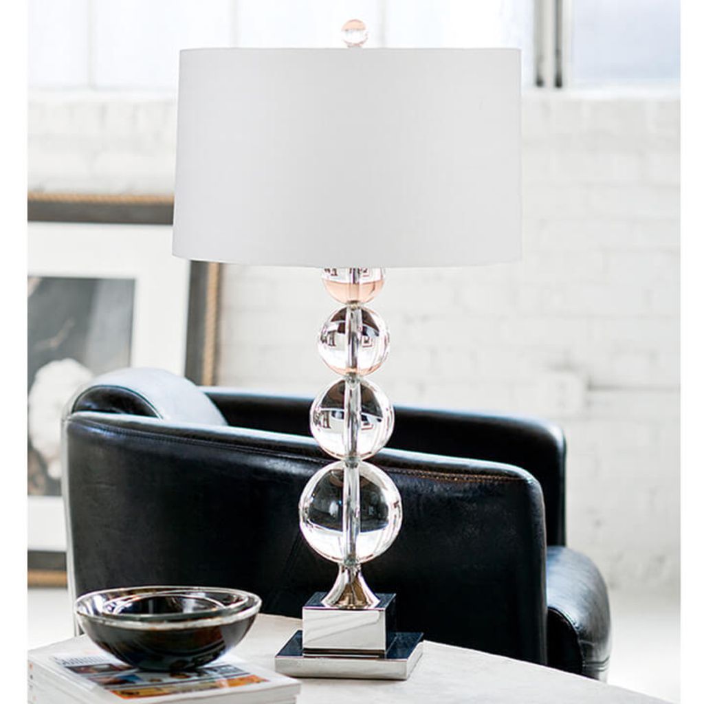 Modern Stacked Crystal Sphere Table Lamp Considered Items For A Modern Stacked Crystal Sphere Table Lamp