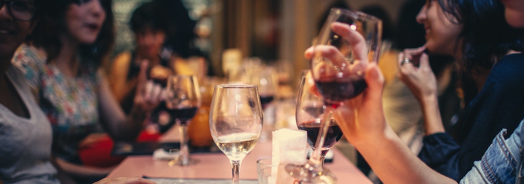 table of diners