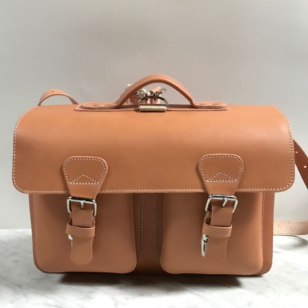 Leather School Satchel Ruitertassen