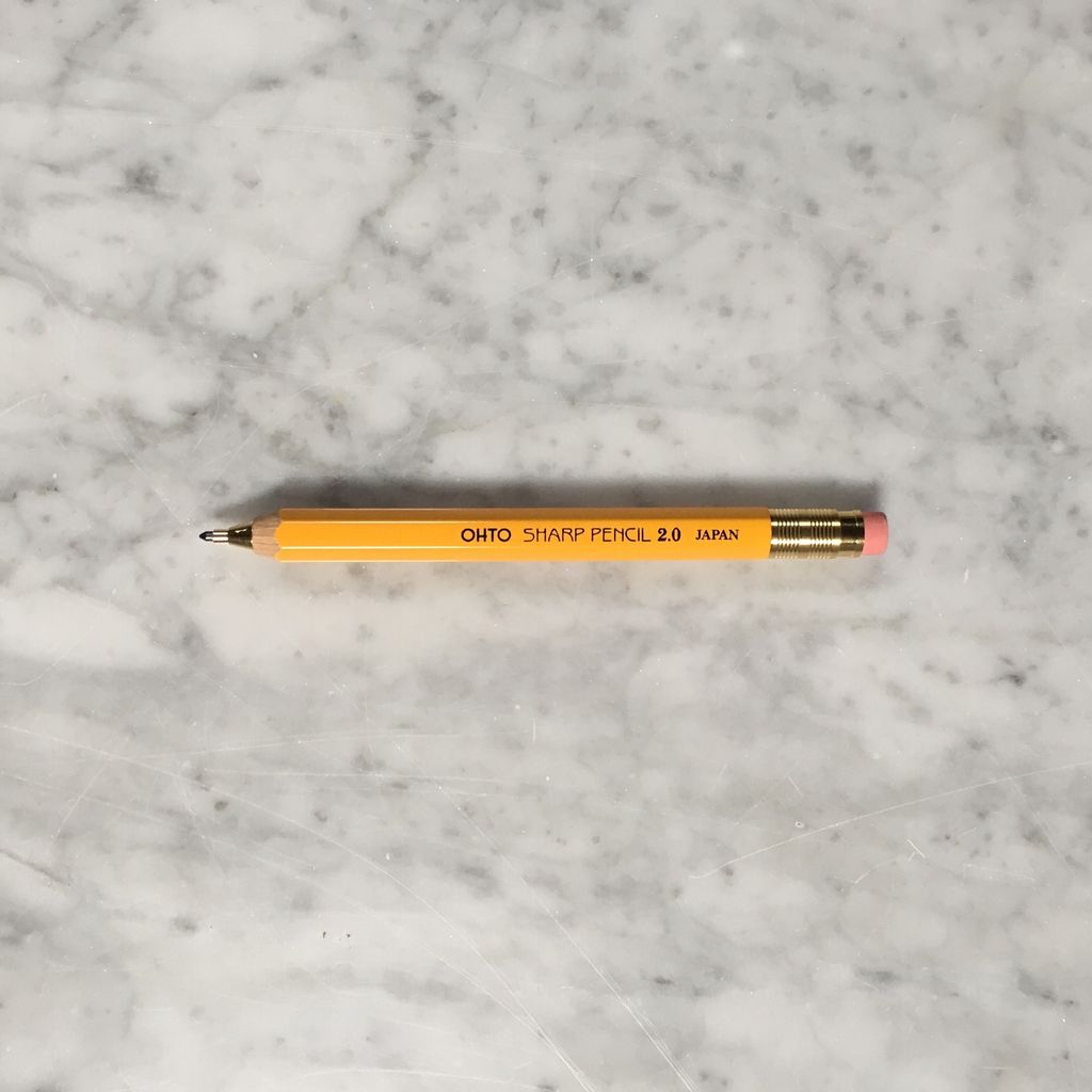 Ohto Japanese Fat Mechanical Pencil Yellow