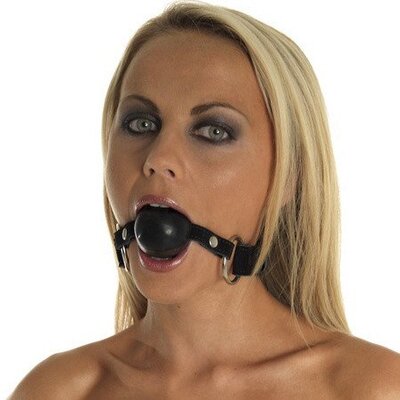 Rimba Midnight Sueded Gag w/ Silicone Ball