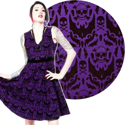 Sourpuss Spooky Damask Dress