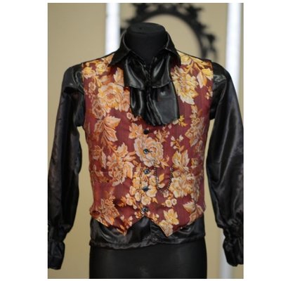 Dracula Clothing Floral Brocade Waistcoat