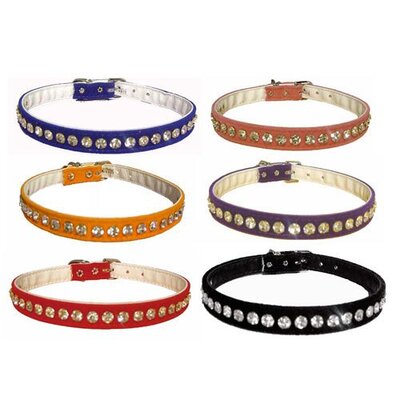 Kookie Velvet Collar With Rhinestones