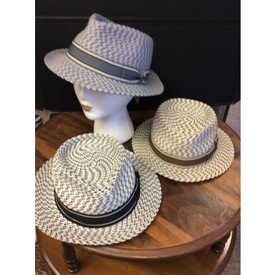 DeLux Hats Tatum Varigated Raffia Unisex Hat