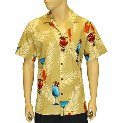 Aloha Party Drinks Cotton Shirt