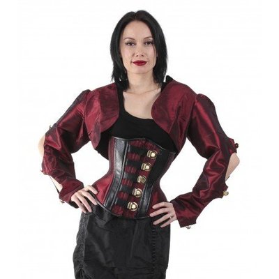 Timeless Trends Red Long Sleeve Button Shrug