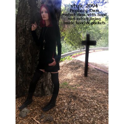 Folter Prophesy Velvet Hooded Dress