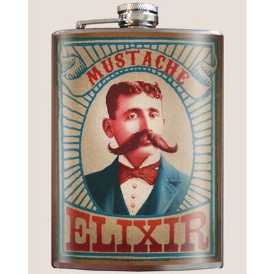 Trixie and Milo Mustache Elixir Flask, 8 oz