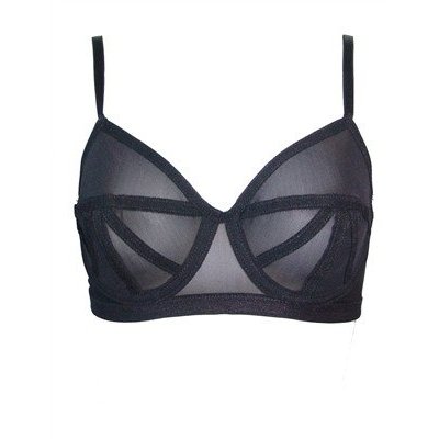 Lucy B Captive Bullet Bra, Black