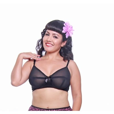 Lucy B Hardware Bullet Bra, Black
