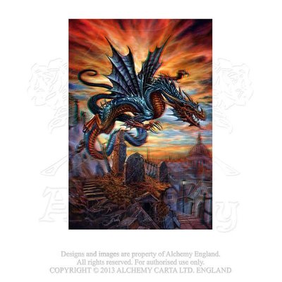 Alchemy England 1977 Alchemy 3-D Postcard