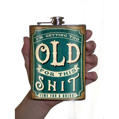 Trixie and Milo Old Shit Flask, 8 oz