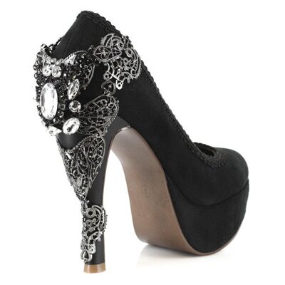 Hades Footwear Juana La Loca Black Pumps