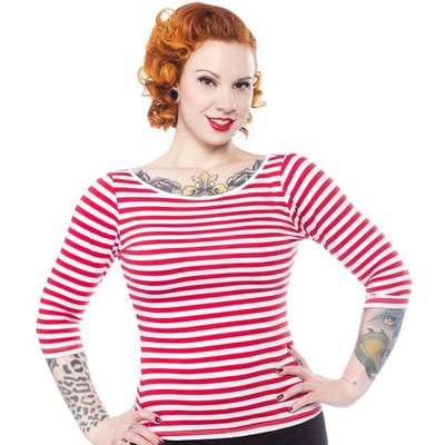 Sourpuss Striped Audrey Top