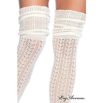 Leg Avenue Acrylic Pointelle OTK Scrunch Socks
