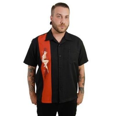 Steady Single Pin-Up Shirt, Black