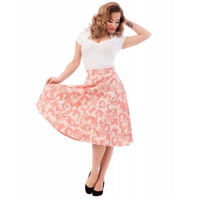 Steady Rum Tiki Thrills Skirt Peach